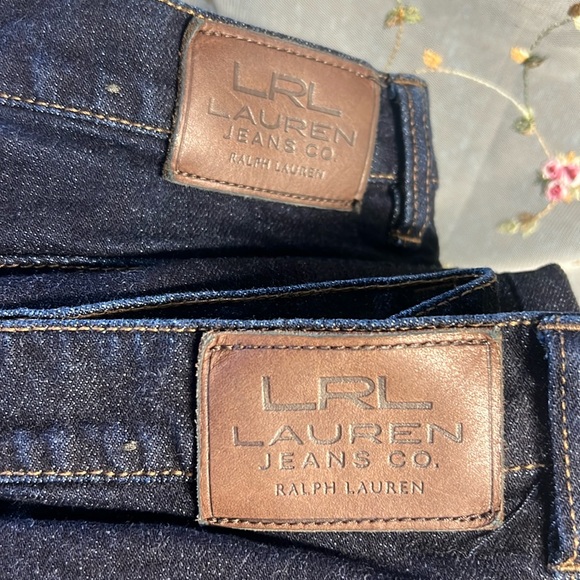 LRL Lauren Ralph Lauren Classic Straight Leg Jeans 2 Pair - Picture 1 of 7